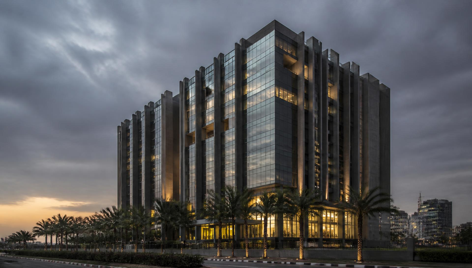 A high-performance green building facade in an African city
